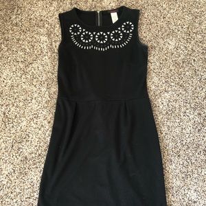 Black high neck dress